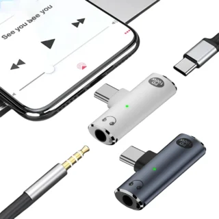 Adaptateur USB 2 en 1 de type C vers 3.5mm pour téléphone, chargeur de sauna PD 100W, audio m.com x, pour Xiaomi Huawei iPhone 15 16